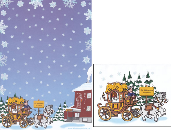 Right: Motif on matching envelope