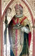 St Nicholas painted panel from the 19th century altar