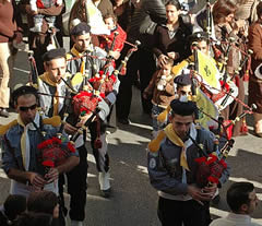 Bagpipe players