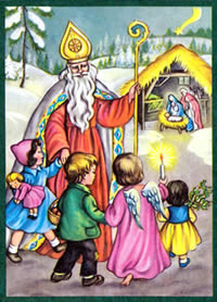 St Nicholas and the manger
