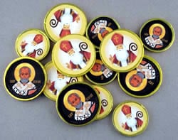 Colored St Nicholas coins