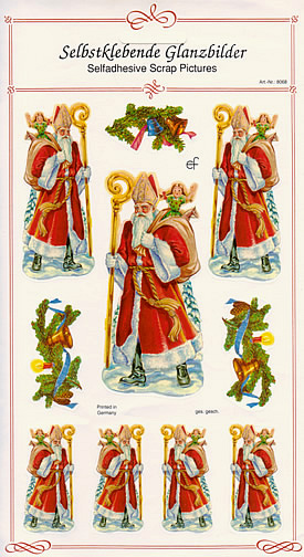 German Nikolaus adhesive pictures