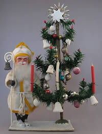 Nikolaus candy container with feather tree