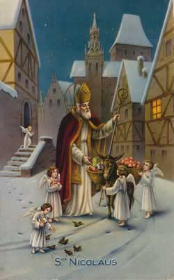 San Nicola with angels