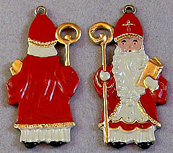 Flat red St Nicholas Ornament