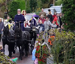 Sinterklaas in horse carriage
