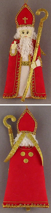 Fabric St. Nicholas Ornament