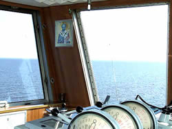 St Nicholas icon on ship