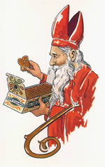 Sinterklaas enjoying Speculaas