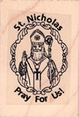 Pray for Us rubber stamp