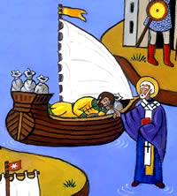 St Nicholas appearing to ship captain