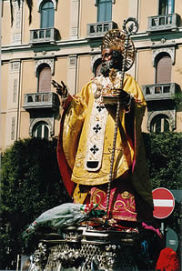 Statue in procession