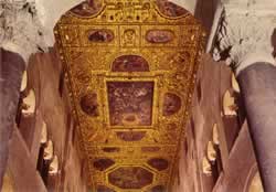 Ornate, gilded ceiling