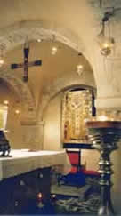 Byzantine icon in crypt