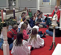 Gathered with children