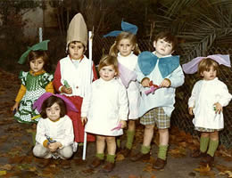 Costumed St Nicholas with other characters