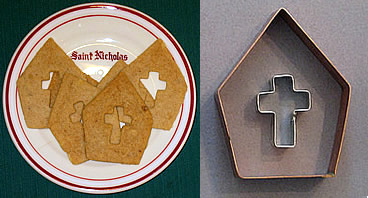 Miter cookie cutter with bonus cross cutter