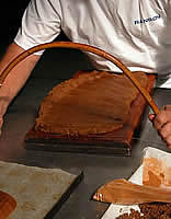 Removing excess dough