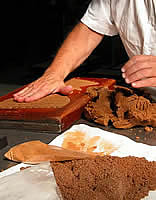 Smoothing the dough