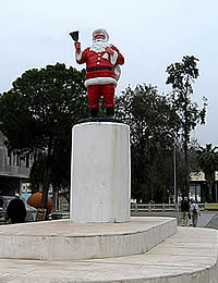 Santa in town square
