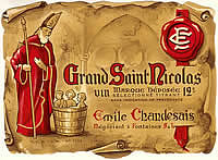 French St Nicolas wine label