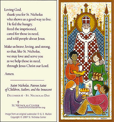 St Nicholas Prayer Card I