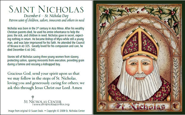St Nicholas Prayer Card III