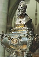 Silver bust on large base