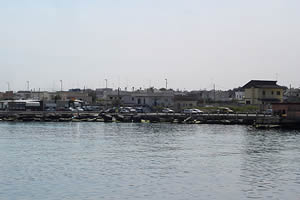 Looking to land from the sea