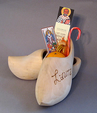 Wooden shoes with treats