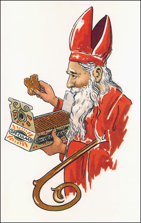 Sinterklaas enjoying Speculaas