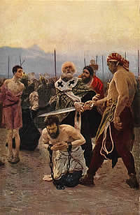 St. Nicholas grabbing sword