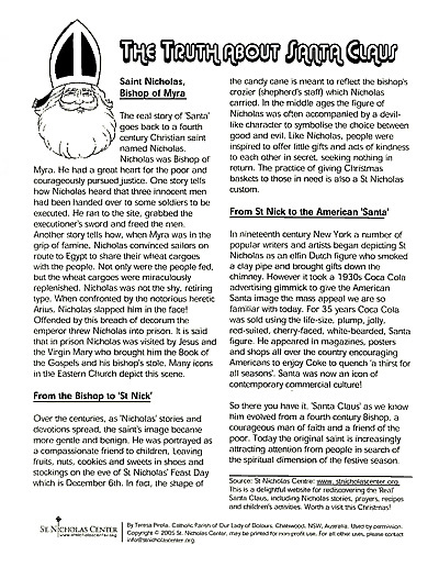 Truth about Santa Claus page