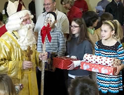 Children ready to bring gifts to St Nicholas