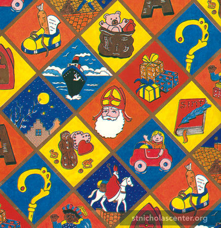 Sinterklaas Wrapping Paper St Nicholas Center