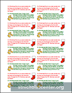 St Nicholas Helper Card
