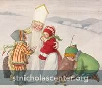 St Nicholas with children