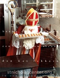 Sinterklaas enjoying Speculaas