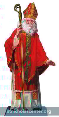 St Nicholas with staff
