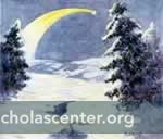 Winter scene with snow
